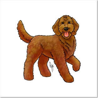 Dog - Goldendoodle - Red Posters and Art